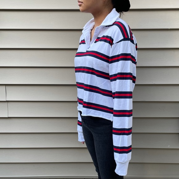 BRANDY MELVILLE Polo Sleeve Crop Top - Picture 3 of 8